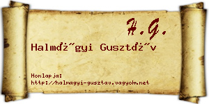 Halmágyi Gusztáv névjegykártya