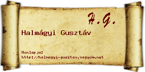 Halmágyi Gusztáv névjegykártya