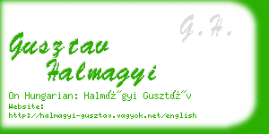 gusztav halmagyi business card